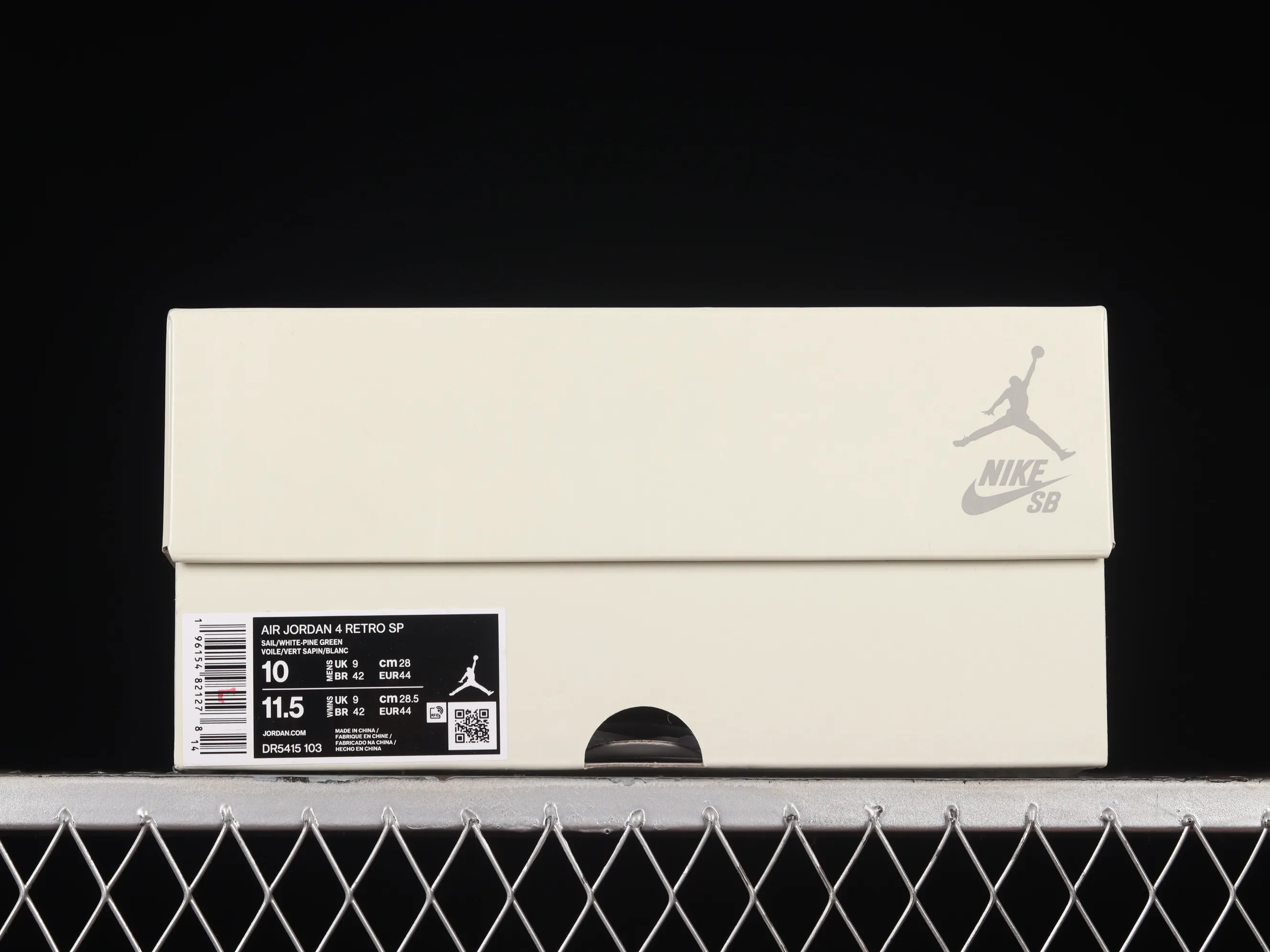 All categories Air Jordan Jordan series basketball shoes Air Jordan 4 pure original version Nk SB x Air Jordan 4 "Pine Green" AJ4 Joe 4 joint white green DR5415-103